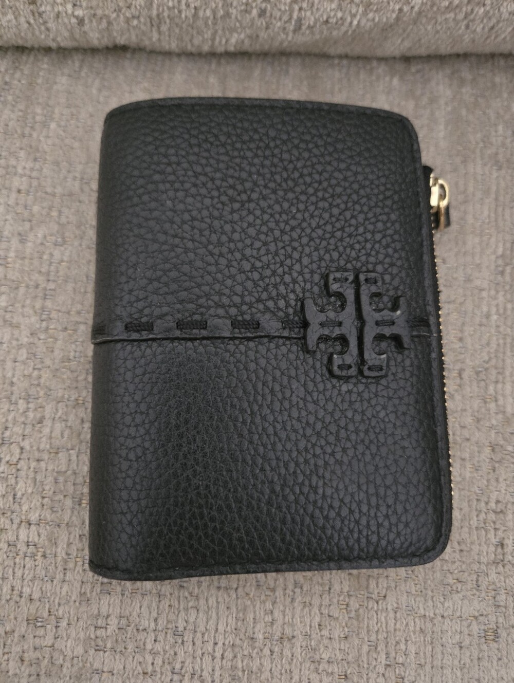 Tory Burch McGraw Pebbled Leather Bi-Fold Wallet